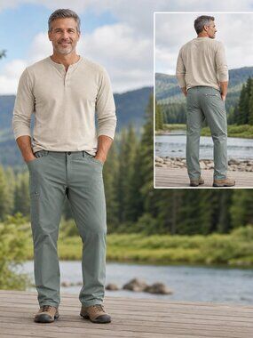 Orvis Jackson Quick-Dry Pants Moss 38x32 Stretch Travel Hiking Outdoor Gorpcore